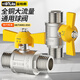 益柏朗燃?xì)忾y門天然氣熱水器家用4分雙外絲全銅安全球閥煤氣管接頭開關(guān)