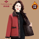 俞兆林媽媽裝冬裝新款加絨加厚外套50-60歲保暖棉服中老年女裝皮毛一體 桔紅色 2XL 建議 105-120斤