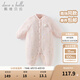 戴維貝拉（DAVE＆BELLA）初生嬰兒連體衣新生兒睡衣洋氣寶寶衣服外出服秋冬新款爬服 小兔印花DB4238364-A 73cm（建議身高66-73cm）