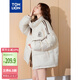 唐獅（TonLion）2024立領(lǐng)棉服女簡約保暖外套潮流【史努比聯(lián)名款】 米白 M 