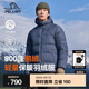 伯希和（Pelliot）【經(jīng)典2.0】800蓬鵝絨羽絨服男女冬季保暖棉衣短款防風(fēng)連帽外套 【男款】清幽藍(lán) | 95%絨子含量 XL