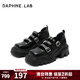 DAPHNE LAB【清倉(cāng)特惠】方糖朋克瑪麗珍厚底鞋 扣帶甜酷風(fēng)英倫風(fēng)小皮鞋 黑色 36