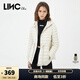 金羽杰90鴨絨輕薄羽絨服女士短款春秋季新款連帽薄款輕暖外套Y21803272 高街灰白 L 適合130斤以下