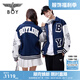 BOY LONDON【棒球少年】秋男女同款外套拼色印花學院風時尚棒球服N12003 藏青色 常規(guī) XS