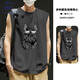 JEANSWEST CLUB真維斯2025新款美式寬松透氣背心男籃球運(yùn)動(dòng)健身砍袖男士無(wú)袖t恤