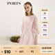 PORTS寶姿女裝 秋冬新品針織長袖短連衣裙SL9K256LKE015 日暮粉 M
