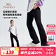 英氏（YEEHOO）女童褲子兒童喇叭褲秋夏季新款休閑運動褲中大童裝彈力百搭長褲裝 常規(guī)款 黑色 165 cm