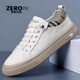 零度風(fēng)格·ZERO STYLE輕奢男鞋真皮板鞋男秋季新款百搭潮流一腳蹬軟底運動(dòng)休閑鞋 白色 【品牌男鞋】 42 【標準皮鞋碼】