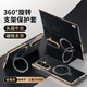 詔絢【高配升級(jí)+磁吸支架】三星ZFold7手機(jī)殼真皮GalaxyZ Fold7折疊屏高端翻蓋皮套全包防摔高端新款 360°旋轉(zhuǎn)支架【優(yōu)雅黑】升級(jí)進(jìn)口真皮｜心系天下標(biāo) 三星Galaxy Z Fold7