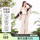 駱駝（CAMEL）女裝傘兵工裝褲高腰2025春夏新款寬松直筒褲透氣防曬休閑褲 S