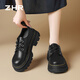 ZHR厚底小皮鞋女復古英倫系帶瑪麗珍鞋日系配裙子jk單鞋簡(jiǎn)約時(shí)尚女鞋 黑色 37