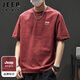 JEEP SPIRIT吉普短袖T恤男上衣服夏季男士高端重磅半袖打底衫透氣潮牌體恤
