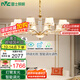雷士（NVC）歐美輕奢水晶玻璃語音智能吊燈客廳吊燈餐廳燈燈具WHXD120F/G-01