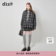 DZZIT地素短款格子半身裙秋冬甜酷少女百褶裙短裙女 深藍(lán)色 S