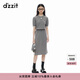 DZZIT【明星同款】地素針織衫2024秋季新款挑洞鏤空工藝上衣女 中灰色 XS