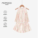 瑪米瑪卡（MOMOCO）女童夏裝兒童套裝夏季純棉甜美小花兩件套 粉色 105