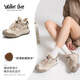 Walker Shop奧卡索運動鞋女徒步登山鞋網(wǎng)面增高厚底健步鞋女V151018淺杏色38