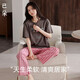 已朵純棉睡衣女夏季薄款短袖長(cháng)褲休閑舒適女士大碼家居服套裝可外穿