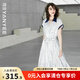 顏域短袖翻領(lǐng)波點(diǎn)連衣裙女夏裝2024年新款簡(jiǎn)約氣質(zhì)中長(zhǎng)款襯衫裙子 藍(lán)波點(diǎn) M/38