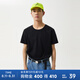 美特斯邦威短袖T恤男夏季新款純棉男裝圓領(lǐng)純色體恤百搭休閑上衣 正黑 165/88A