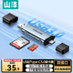 山澤USB/Type-C讀卡器3.0高速 SD/TF多功能多合一蘋果16/15手機(jī)電腦OTG相機(jī)行車記錄儀存儲(chǔ)內(nèi)存卡CRS12