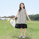 優(yōu)蜜屋女童連衣裙夏裝薄款2025新款中大童夏季兒童背心裙條紋女孩裙子夏