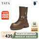 他她（TATA）復(fù)古時(shí)裝短靴馬丁靴機(jī)車西部靴CDM01DS4 啡色（單里）36