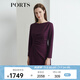 PORTS寶姿女裝 秋冬新品長(zhǎng)袖中長(zhǎng)連衣裙ALL9N059LCF035 深紫色 S (4)