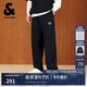 杰克·瓊斯（JACK&JONES）25年男裝夏季休閑褲男潮流簡約寬松直筒褲輕便彈力男褲薄款褲子 E40黑色 常規(guī) 31 175