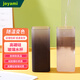 joyami水杯男玻璃杯女磨砂簡(jiǎn)約夏天便攜杯子小清新森系創(chuàng)意個(gè)性潮流茶杯 漸變黑-【沒什么事】400ml