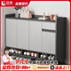 立太（LEADTEK）鞋柜門(mén)口入戶(hù)收納柜大容量一體靠墻鞋架玄關(guān)柜多層家用置物收納架 【加厚15MM板材】霧灰140*32*100