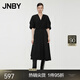 JNBY/江南布衣春夏連衣裙女棉質(zhì)氣質(zhì)優(yōu)雅V領(lǐng)短袖浪漫OL風(fēng)5O5G15700 001/本黑 M