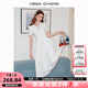 VEGA CHANGVEGA CHANG氣質連衣裙女夏季2025年新款休閑簡約收腰顯瘦白色長裙 鋼琴白 M