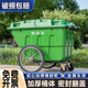 大海邊環(huán)衛(wèi)手推垃圾車四輪保潔清運(yùn)車市政物業(yè)環(huán)衛(wèi)手推車大號(hào)戶外垃圾桶 400L垃圾車【綠色+帶蓋+加厚+實(shí)心輪】