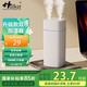 Hulker 【10W+銷量加濕器】加濕器 臥室迷你家用辦公室桌面車載低噪上加水小型usb空氣加濕器 【白色】升級雙噴/澎湃出霧/600ml大容量