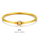 金至尊（3DG Jewellery）暖陽(yáng)古法黃金手鐲新中式足金999黃水晶鐲子生日禮物計價(jià) 56mm-總重11.89克（金重11.19克）