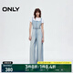 ONLY2025春季新款做舊水洗寬松闊腿褲長褲背帶牛仔褲女|125164004 J32 洗水牛仔藍(lán) XS XS標(biāo)準(zhǔn)褲長