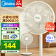 美的（Midea）電風(fēng)扇七葉落地扇輕音立式家用柔風(fēng)臺(tái)式桌面小型風(fēng)扇大風(fēng)量節(jié)能搖頭宿舍電扇SAH35MR 【24年新品升級(jí)大網(wǎng)罩】SAH35MR