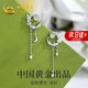 中國黃金 S925銀藍桉遇鳥(niǎo)耳釘女士耳墜首飾品生日禮物情人節送女友 【浪漫玫瑰禮盒】*八倉發(fā)貨*當/次日達