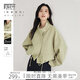 對白氣質(zhì)立領(lǐng)短款風衣外套女2025春裝新款抽繩高級感通勤皮衣夾克 淺摩卡 L