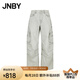 JNBY/江南布衣秋新品工裝風棉質(zhì)牛仔褲女寬松簡約高級5O9E11390 959/牛仔淺灰 XL