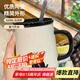 拜杰馬克杯杯子禮物咖啡杯牛奶杯早餐杯帶勺蓋杯男女大容量水杯420ML