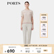 PORTS寶姿春季新品女裝簡約通勤純色休閑長褲ALP8P007PWQ076 米白色 XS (2)