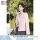 香影粉色小香風(fēng)外套女2025春季新款法式千金風(fēng)甜美短款圓領(lǐng)粗花呢 粉紅 S