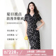 歐莎（OSA）法式波點(diǎn)連衣裙女2025夏季新款氣質(zhì)高級(jí)感小個(gè)子雪紡中長(zhǎng)款裙子 黑杏波點(diǎn) M