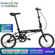 大行（DAHON）折疊自行車16英寸YUKI超輕迷你便攜男女式通勤單車KT610 黑色 