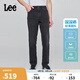 Lee商場(chǎng)同款25春夏新品726標準中腰直筒黑灰色男輕薄牛仔褲涼涼褲