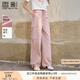 香影粉色直筒工裝褲女2025夏季新款傘兵褲高腰純棉酷颯風束腳褲子 粉紅 L 165/88A/110-125斤