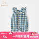 班喜迪嬰兒衣服夏季薄款嬰幼兒寶寶連體衣百天公主吊帶哈衣夏裝外出爬服 藍(lán)色 73cm