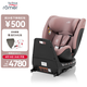 寶得適（BRITAX）寶寶兒童安全座椅0-7歲isize認(rèn)證正反360°旋轉(zhuǎn)成長(zhǎng)騎士 薄霧粉